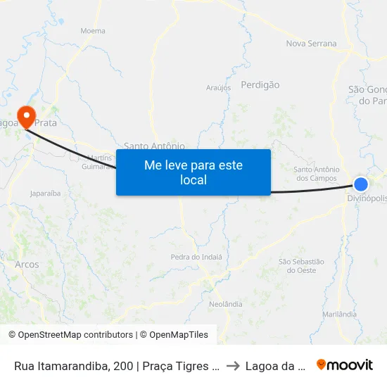 Rua Itamarandiba, 200 | Praça Tigres Do Asfalto to Lagoa da Prata map