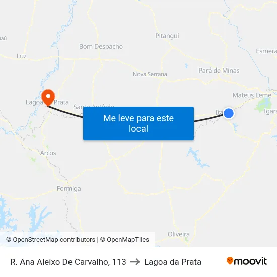 R. Ana Aleixo De Carvalho, 113 to Lagoa da Prata map