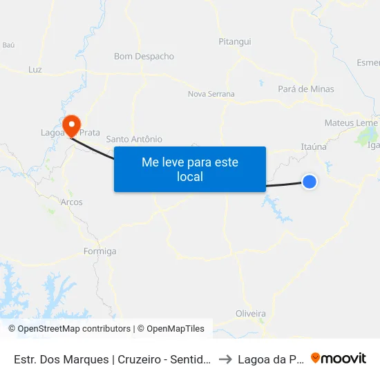 Estr. Dos Marques | Cruzeiro - Sentido Centro to Lagoa da Prata map