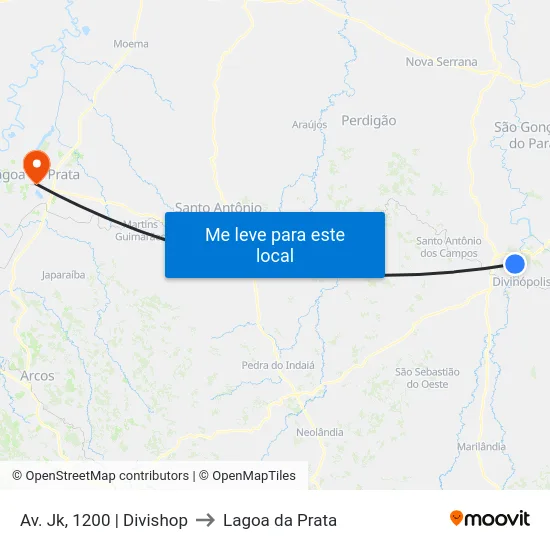 Av. Jk, 1200 | Divishop to Lagoa da Prata map