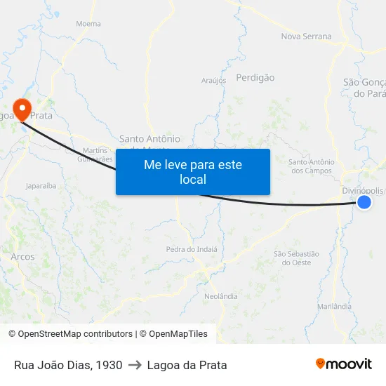 Rua João Dias, 1930 to Lagoa da Prata map
