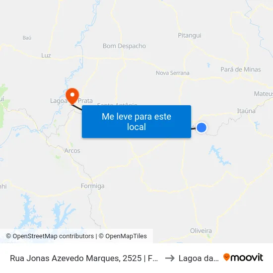 Rua Jonas Azevedo Marques, 2525 | Ferradura Logística to Lagoa da Prata map