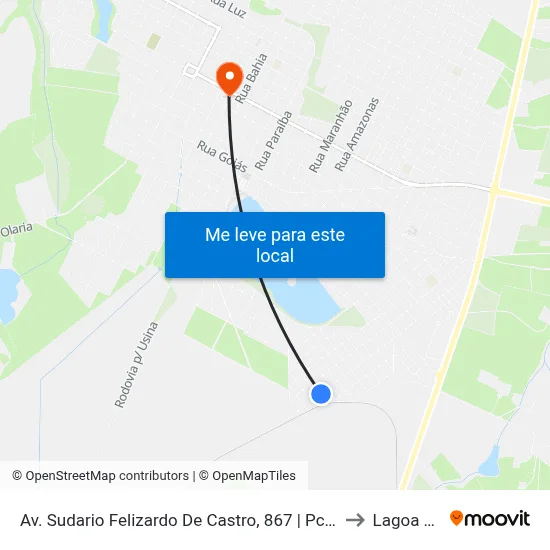 Av. Sudario Felizardo De Castro, 867 | Pc Das Linhas No Sol Nascente to Lagoa da Prata map