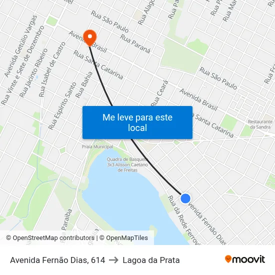 Avenida Fernão Dias, 614 to Lagoa da Prata map