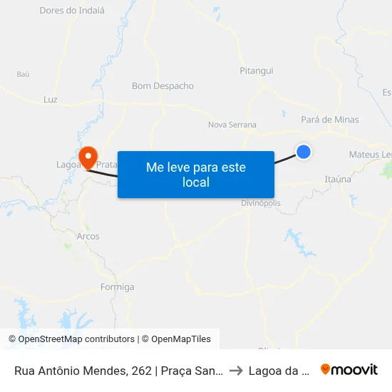 Rua Antônio Mendes, 262 | Praça Santo Antônio to Lagoa da Prata map