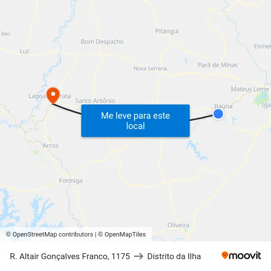 R. Altair Gonçalves Franco, 1175 to Distrito da Ilha map