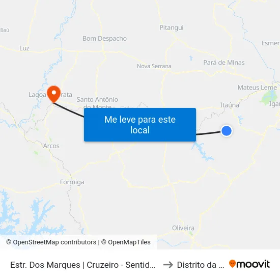 Estr. Dos Marques | Cruzeiro - Sentido Centro to Distrito da Ilha map