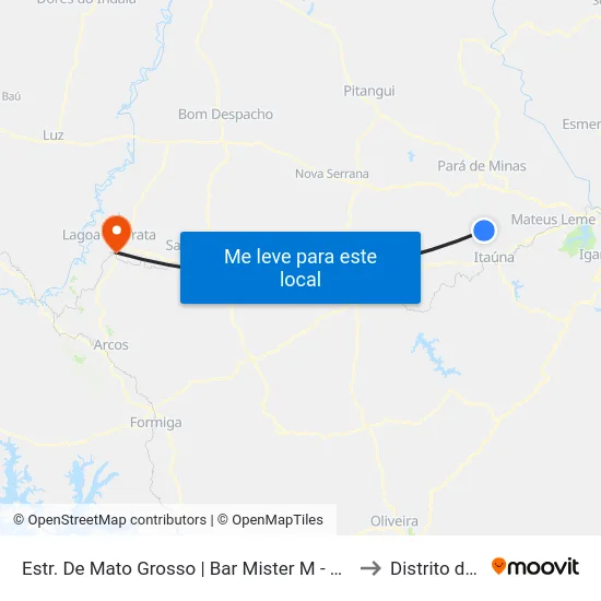 Estr. De Mato Grosso | Bar Mister M - Sentido Bairro to Distrito da Ilha map