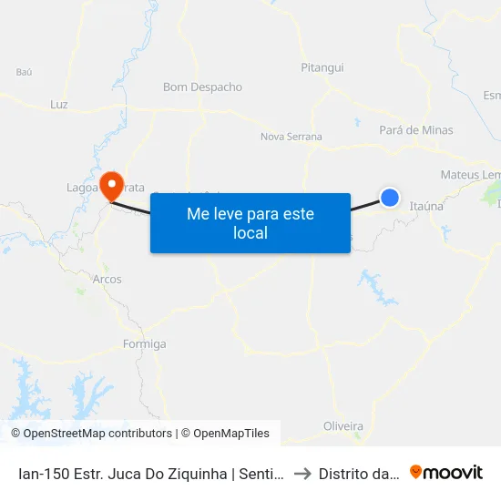 Ian-150 Estr. Juca Do Ziquinha | Sentido Bairro to Distrito da Ilha map