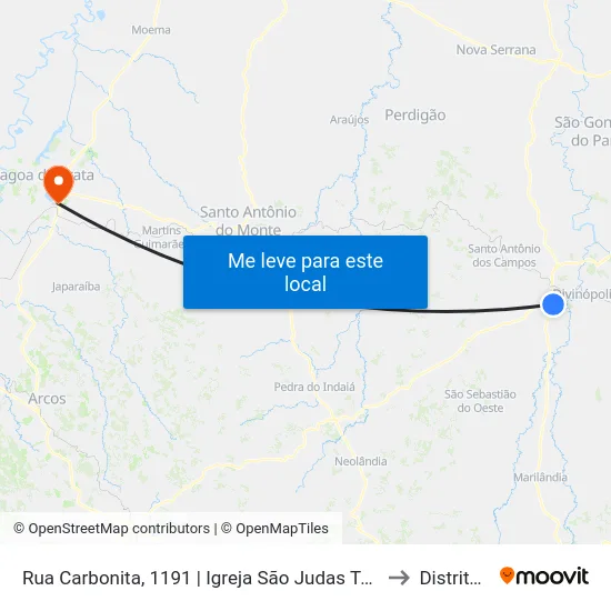 Rua Carbonita, 1191 | Igreja São Judas Tadeu/Escola Armando Nogueira to Distrito da Ilha map