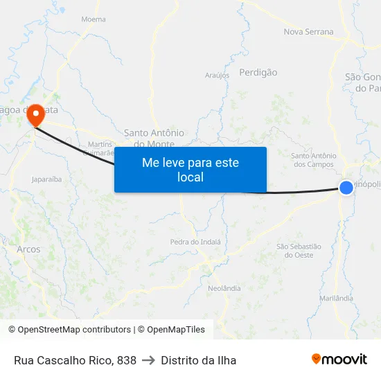 Rua Cascalho Rico, 838 to Distrito da Ilha map