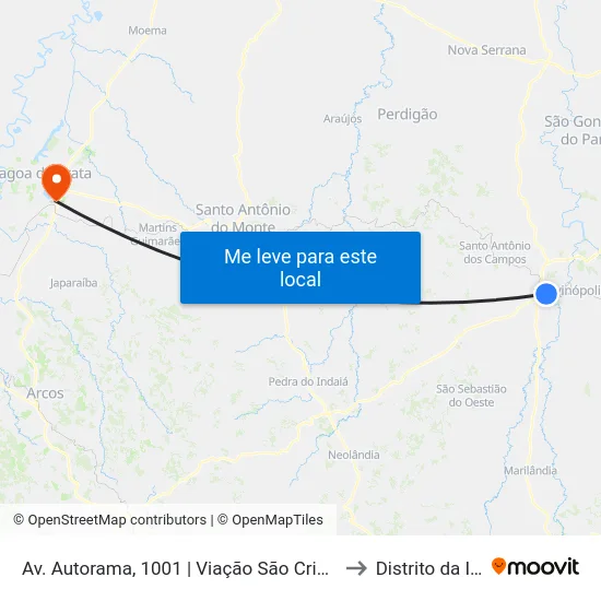 Av. Autorama, 1001 | Viação São Cristóvão to Distrito da Ilha map