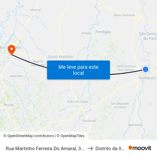 Rua Martinho Ferreira Do Amaral, 350 to Distrito da Ilha map