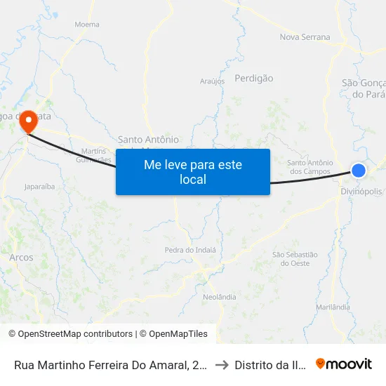 Rua Martinho Ferreira Do Amaral, 295 to Distrito da Ilha map