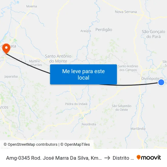 Amg-0345 Rod. José Marra Da Silva, Km 5,5 Oeste | Entr. Dvl-120 to Distrito da Ilha map