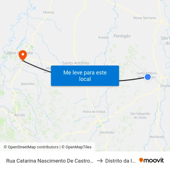 Rua Catarina Nascimento De Castro, 180 to Distrito da Ilha map
