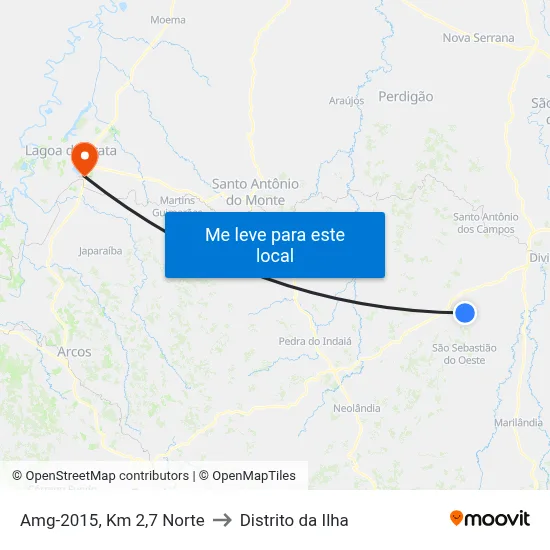 Amg-2015, Km 2,7 Norte to Distrito da Ilha map