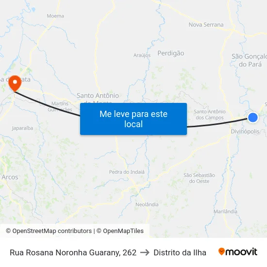 Rua Rosana Noronha Guarany, 262 to Distrito da Ilha map