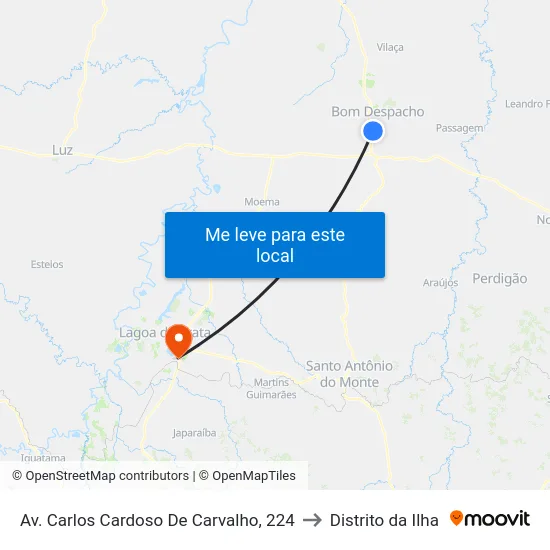 Av. Carlos Cardoso De Carvalho, 224 to Distrito da Ilha map