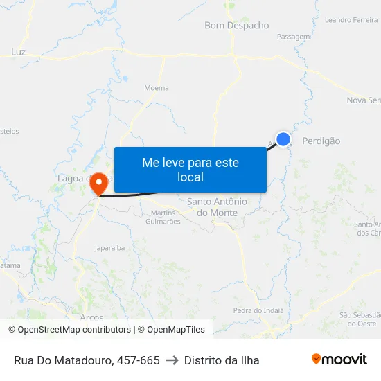 Rua Do Matadouro, 457-665 to Distrito da Ilha map