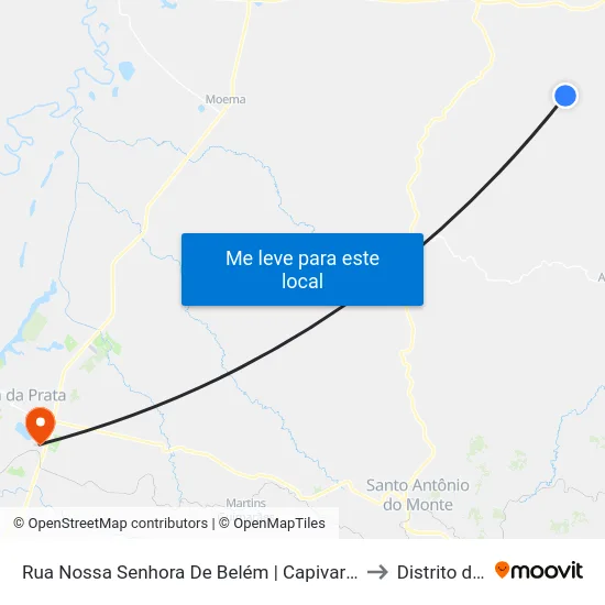 Rua Nossa Senhora De Belém | Capivari Dos Eleutérios to Distrito da Ilha map