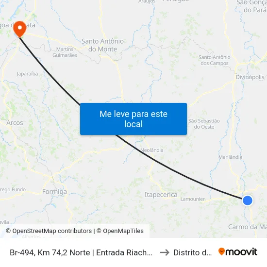 Br-494, Km 74,2 Norte | Entrada Riacho E São Bento to Distrito da Ilha map