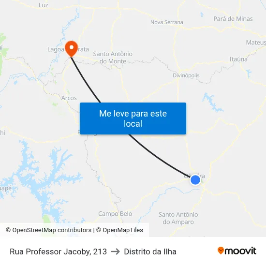 Rua Professor Jacoby, 213 to Distrito da Ilha map