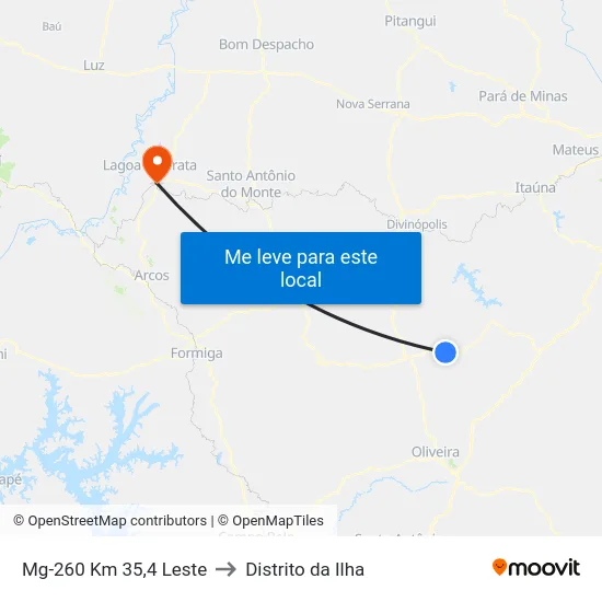 Mg-260 Km 35,4 Leste to Distrito da Ilha map