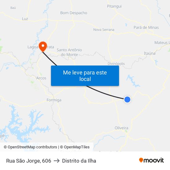 Rua São Jorge, 606 to Distrito da Ilha map