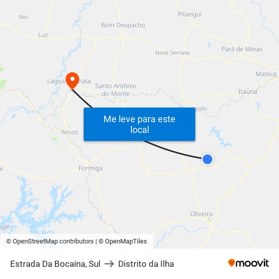 Estrada Da Bocaína, Sul to Distrito da Ilha map