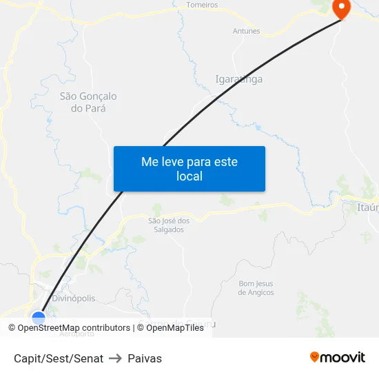 Capit/Sest/Senat to Paivas map
