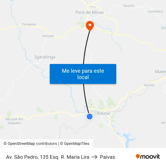Av. São Pedro, 135 Esq. R. Maria Lira to Paivas map