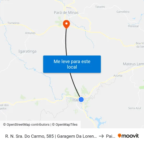 R. N. Sra. Do Carmo, 585 | Garagem Da Lorena - Sentido Centro to Paivas map