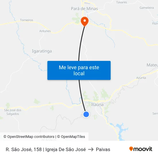 R. São José, 158 | Igreja De São José to Paivas map