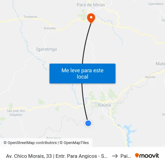 Av. Chico Morais, 33 | Entr. Para Angicos - Sentido Centro to Paivas map