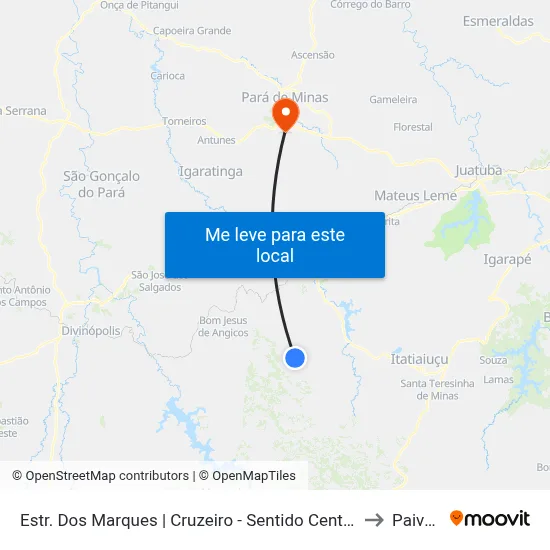 Estr. Dos Marques | Cruzeiro - Sentido Centro to Paivas map
