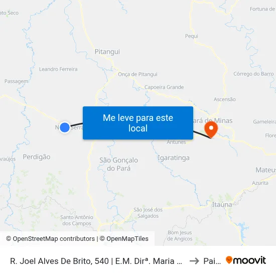 R. Joel Alves De Brito, 540 | E.M. Dirª. Maria Do Carmo Fonseca to Paivas map