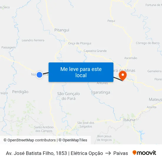 Av. José Batista Filho, 1853 | Elétrica Opção to Paivas map