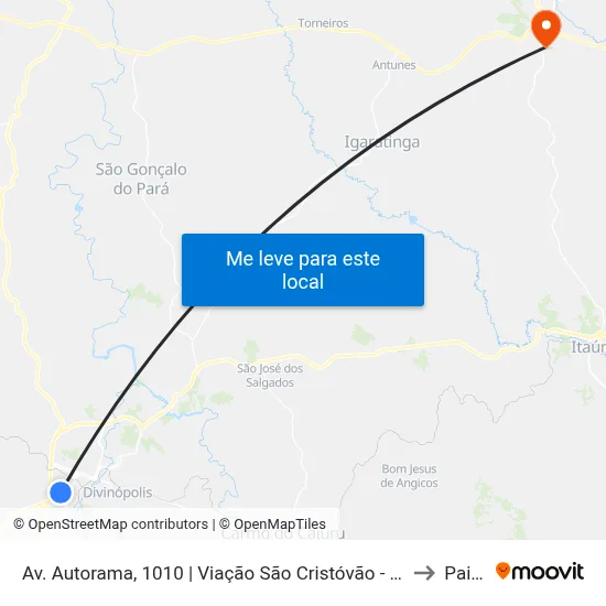 Av. Autorama, 1010 | Viação São Cristóvão - Linhas Urbanas to Paivas map