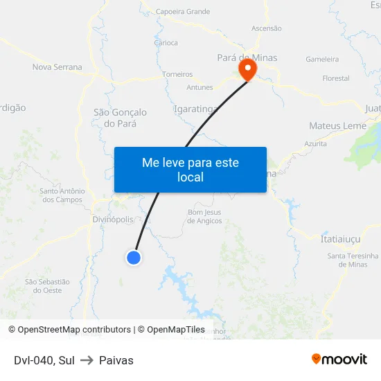 Dvl-040, Sul to Paivas map