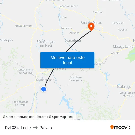 Dvl-384, Leste to Paivas map