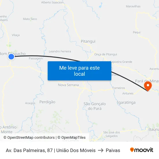 Av. Das Palmeiras, 87 | União Dos Móveis to Paivas map