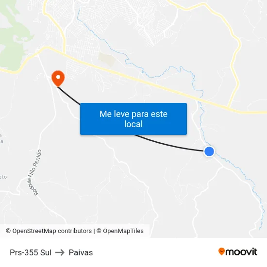 Prs-355 Sul to Paivas map