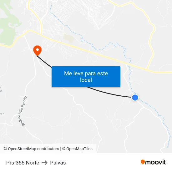 Prs-355 Norte to Paivas map