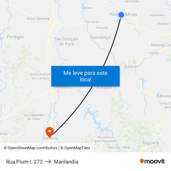 Rua Pium-I, 272 to Marilandia map