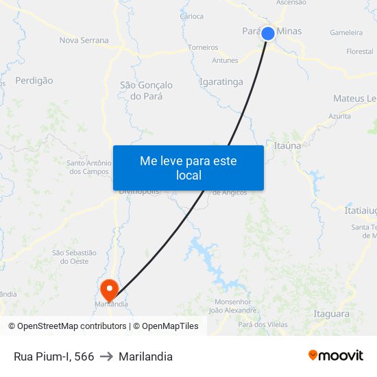 Rua Pium-I, 566 to Marilandia map