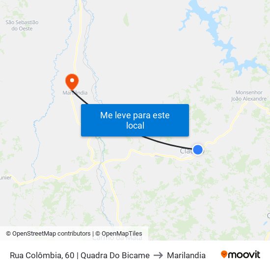 Rua Colômbia, 60 | Quadra Do Bicame to Marilandia map