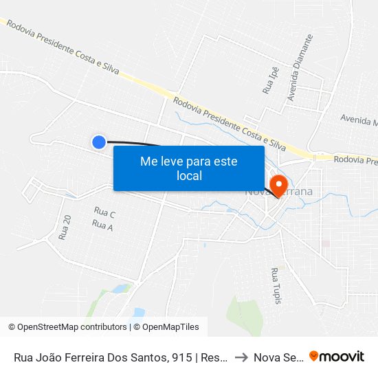 Rua João Ferreira Dos Santos, 915 | Restaurante Do Fábio to Nova Serrana map