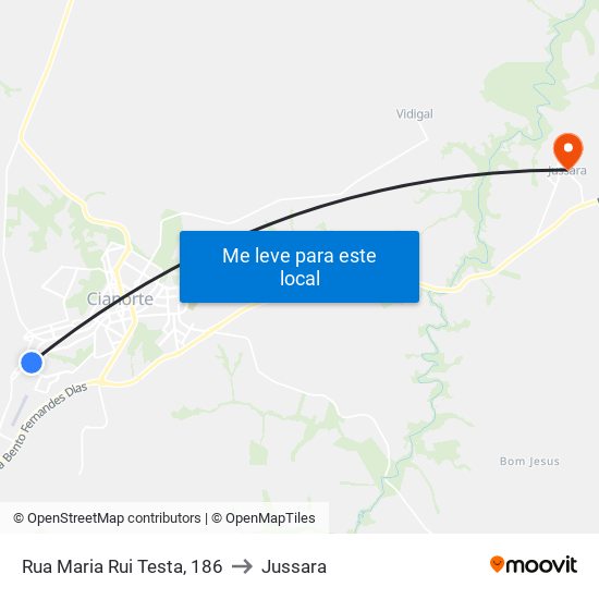 Rua Maria Rui Testa, 186 to Jussara map
