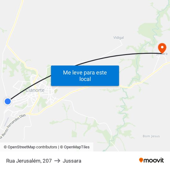 Rua Jerusalém, 207 to Jussara map